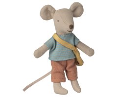 Myška Malý brat s taškou