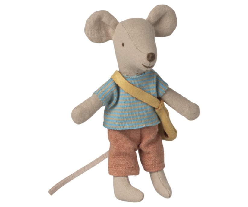Myška Malý brat s taškou