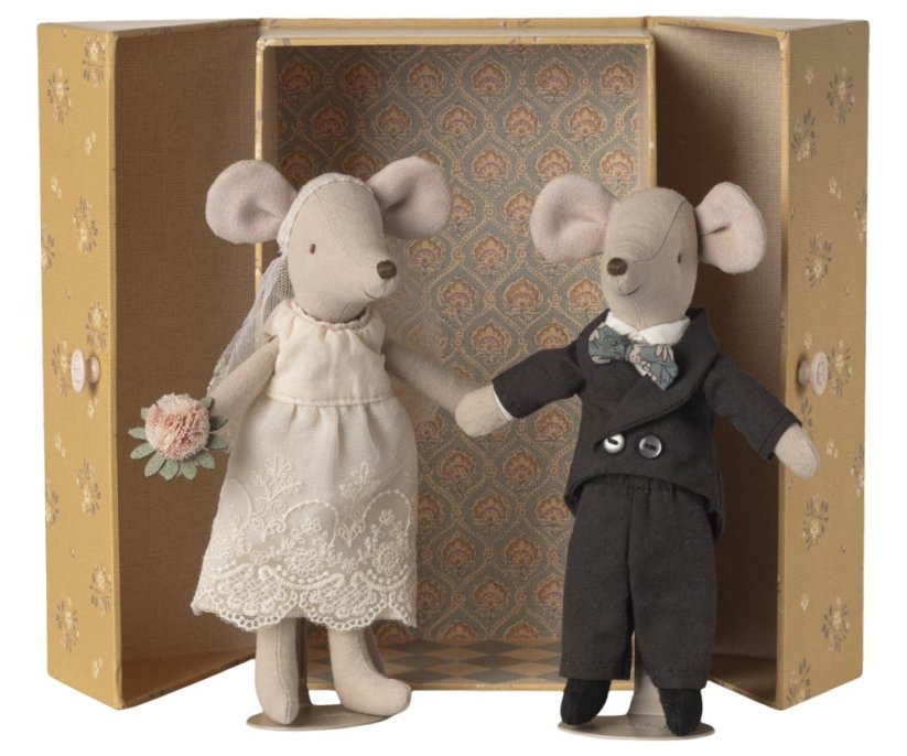 Svadobné myšky Mama a otec v boxe