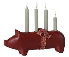 Svietnik prasiatko Medium Red